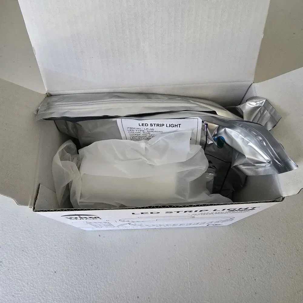 2 Boxes LED Strip Light Indoor 32.8' + Remote Control +UL 12V3A Power Adapter